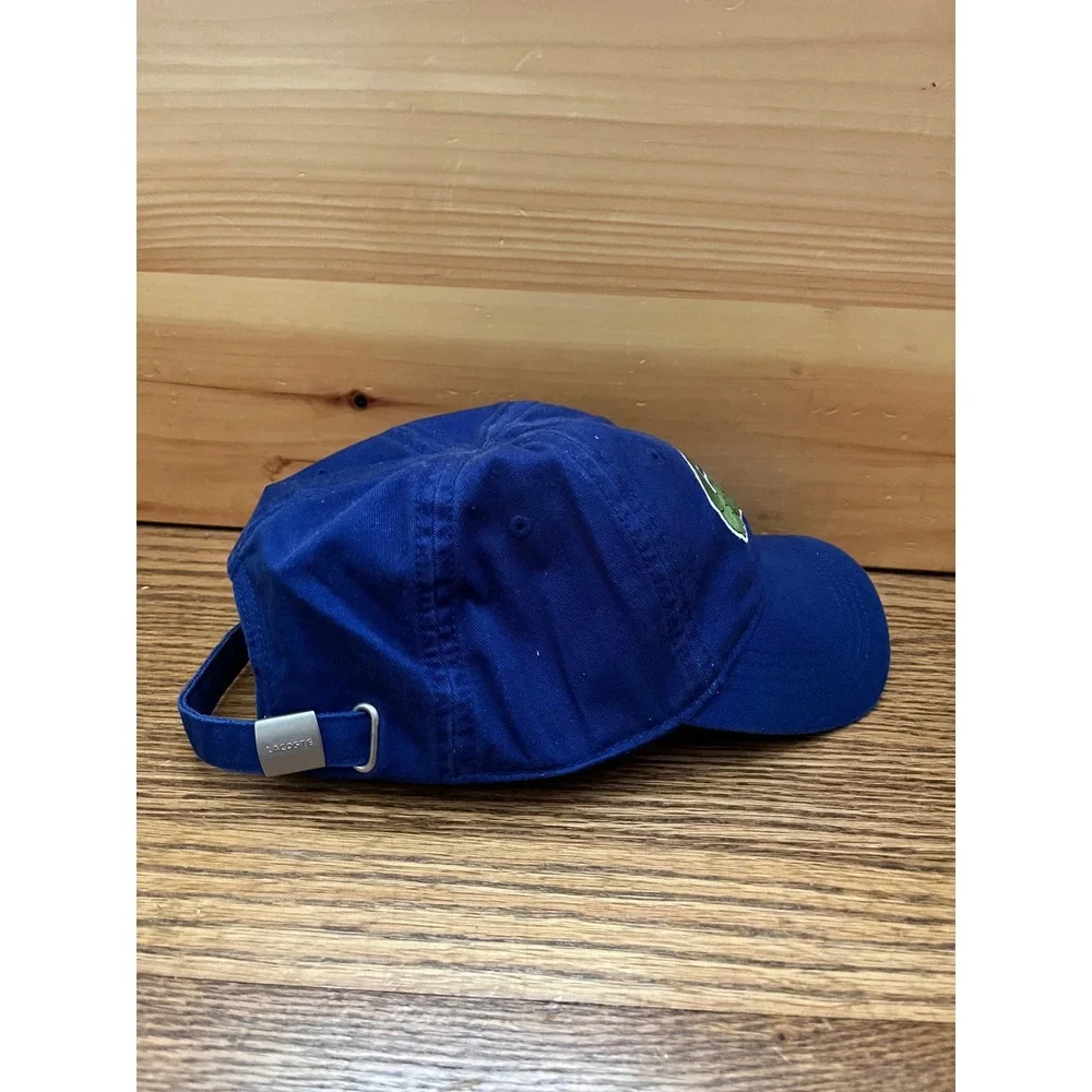 Lacoste Mens Royal Blue Big Croc Logo Adjustable Baseball Cap Hat One Size